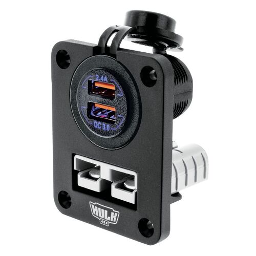 Hulk 4x4 Double Flush Mount Housing 50Amp Anderson Style Plug