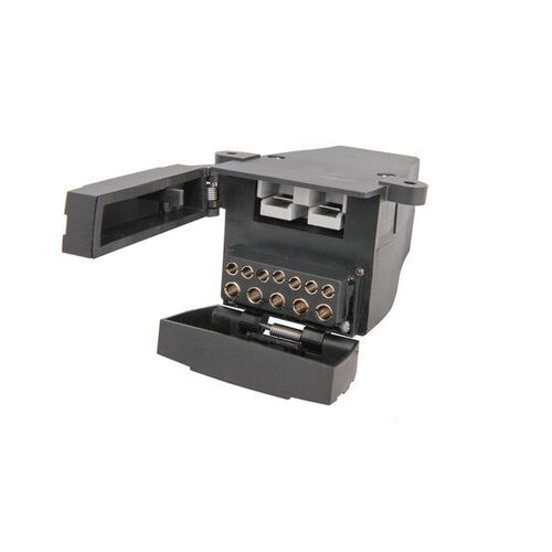 Hulk 4x4 12 Pin Flat Trailer Socket W/ Led Light & 50a Anderson Style