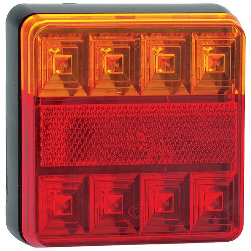 Hulk 4x4 Pkt 2 LED Stop/Tail/Indic Lamp 12V with Reflex Reflector