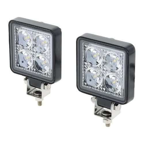 Hulk 4x4 Worklamp Kit 12V incl 2X LED W/Lamps with 5M Cable Plugs