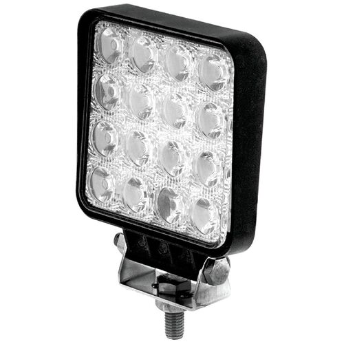 Hulk 4x4 LED Square Worklamp Flood Beam 10-30V 48Watt 16 LEDs Blck Abs
