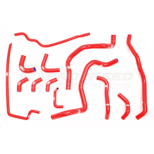 RCM/SAMCO Silicone Anchillary Kit Red for Subaru WRX 08-09/Liberty GT 07-09