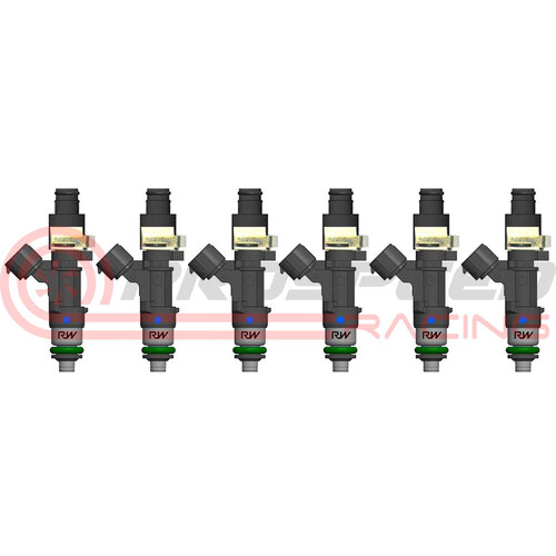 Raceworks Set of 6 980cc Fuel Injectors 11mm - Toyota Supra 2JZ-GTE/Nissan 300ZX Z32  INJ-501-11-6