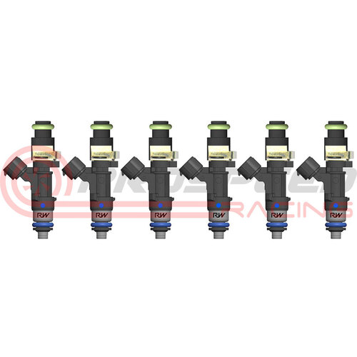 Raceworks Set of 6 1200cc Fuel Injectors 14mm -  INJ-504-14-6