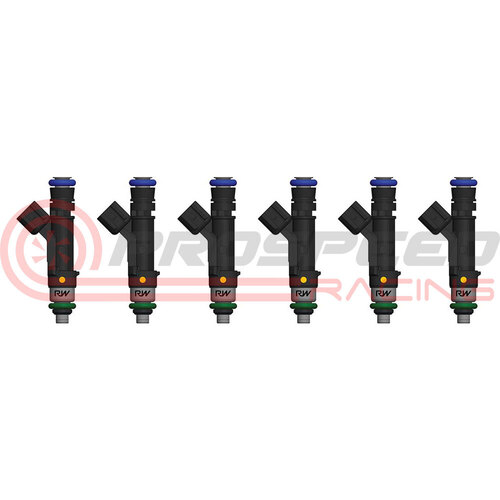 Raceworks Set of 6 980cc Fuel Injectors 14mm -  INJ-505-6
