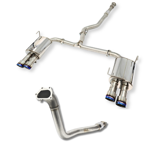 Korsh Subaru WRX 2011-14/STI 2011-2021 Turbo Back Exhaust - Stainless Steel with Titanium Tips