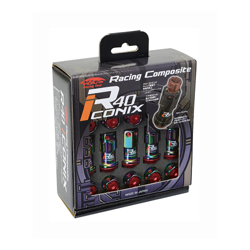 KYO-EI Racing Composite R40 iCONIX M12xP1.25 (Nut Set) (Aluminum Cap) RIA-03NK