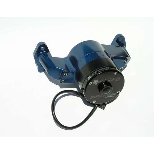 Meziere Electric Water Pump for Chevy SB, 35GPM Standard Motor - Blue