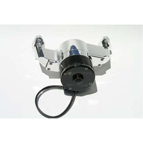 Meziere Electric Water Pump for Chevy SB, 35GPM Standard Motor - Polished