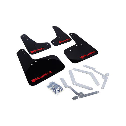 RALLY ARMOR UR MUD FLAP X-SERIES BLACK/RED LOGO - FORD FOCUS LW/LZ 11-18 (INC ST/RS)