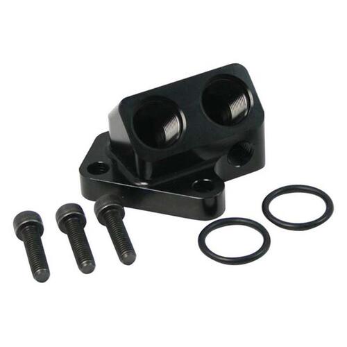 Moroso Ford 5.0 Coyote Remote Oil Filter Adapter, -10 Thread