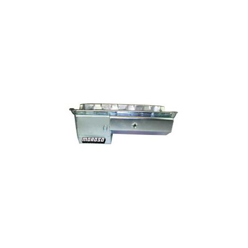 MOROSO OIL PAN, BIG BLOCK CHEVY, MARK IV, DRAG RACE, POWER POUCH, 8 IN. DEEP, WINDAGE TRAY