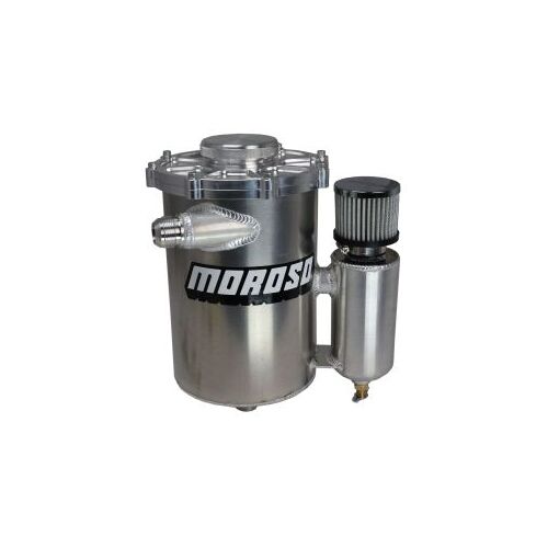 MOROSO DRY SUMP TANK, 2 PC, 13 IN TALL, 7 IN DIA, WITH BREATHER TANK, 5 QT