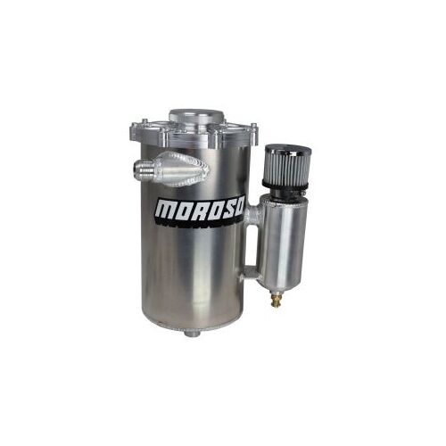 MOROSO DRY SUMP TANK, 2 PC, 15 IN TALL, 7 IN DIA, WITH BREATHER TANK, 6 QT