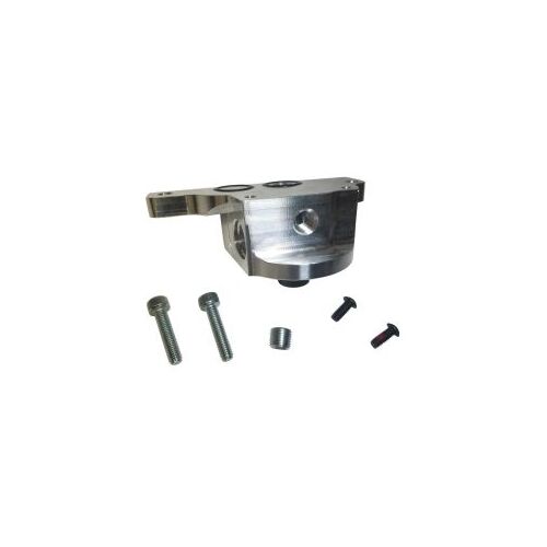 MOROSO FILTER ADAPTER GM LS SPIN ON, EXTERNAL, DRY SUMP OIL PUMP INPUT INLET, OUTBOUND RAIL