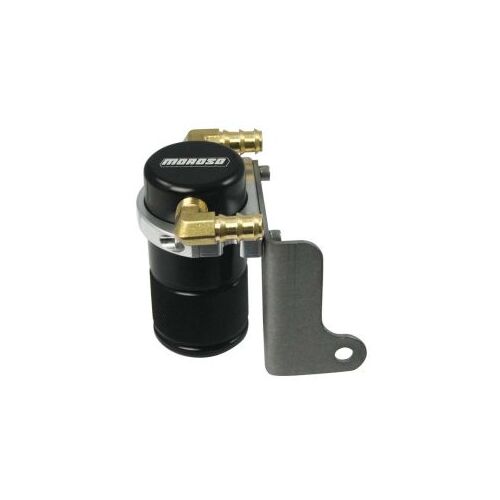 MOROSO SEPARATOR, AIR OIL, CATCH CAN, SMALL BODY, BLACK FINISH, CHRYSLER/DODGE CHALLENGER, CHARGER, MAGNUM, 300C, 5.7/6.1