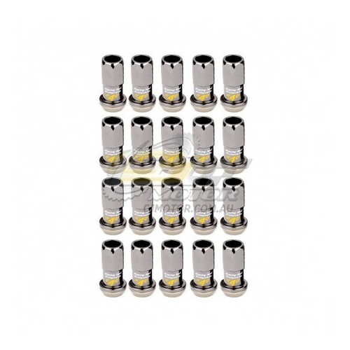 R40 Wheel Locking Nuts Chrome Black (12 x 1.25) - 31875K