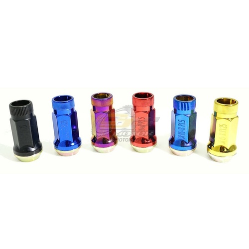 Muteki SR45R Rotating Taper Lug Nuts Open End Black(12 x 1.25) - 32935B