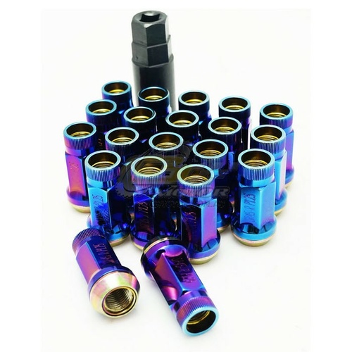 Muteki SR45R Rotating Taper Lug Nuts Open End Burning Blue(12 x 1.25) - 32935UN