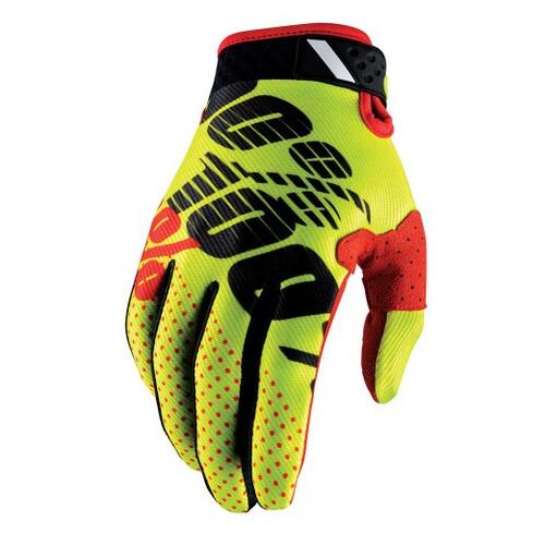 100% Ridefit Yellow/Black Gloves