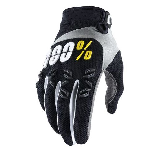 100% Airmatic Black Gloves