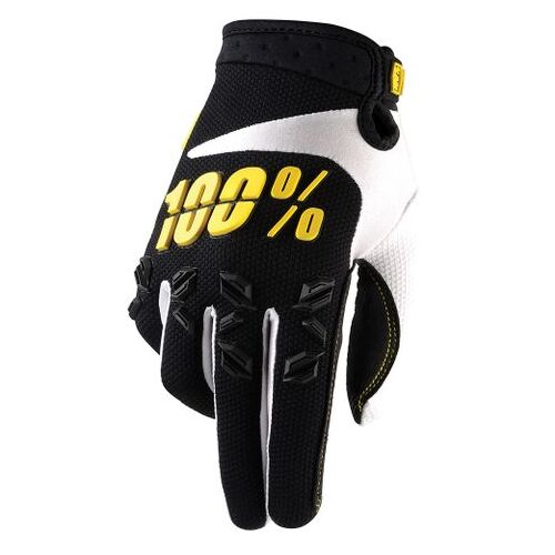 100% Airmatic Yellow/Black Gloves