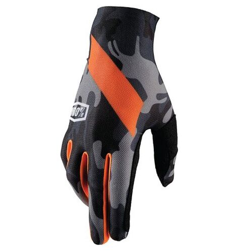 100% Celium Black/Camo Gloves