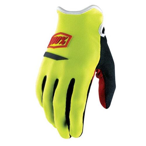 100% Ridecamp Neon Yellow Gloves