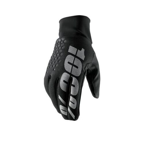 100% Brisker Hydromatic Black Gloves