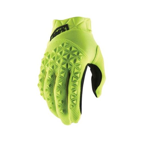 100% Airmatic Fluo Yellow/Black Youth Gloves