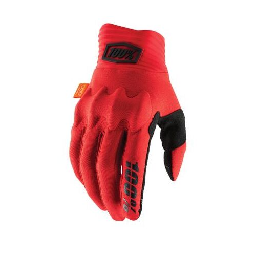 100% Cognito Fluo Red/Black Gloves