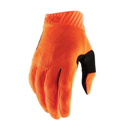 100% Ridefit Fluo Orange/Black Gloves