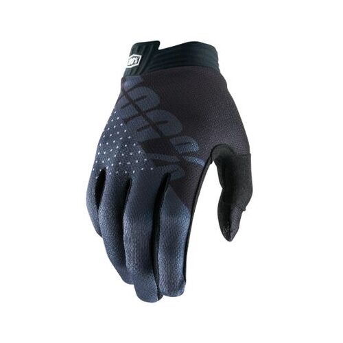 100% iTrack Black/Charcoal Youth Gloves