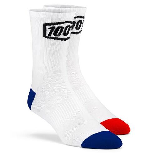 100% Terrain White Socks