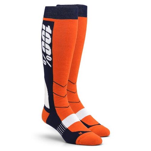 100% Hi Side Performance Orange Socks