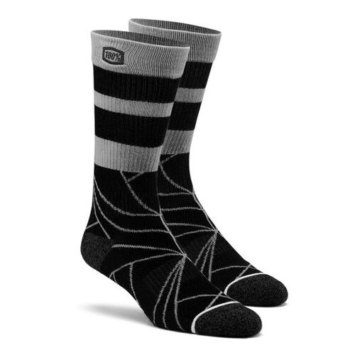 100% Fracture Black Athletic Sock