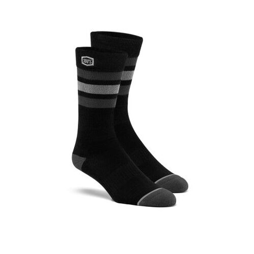 100% Casual Stripes Black Socks
