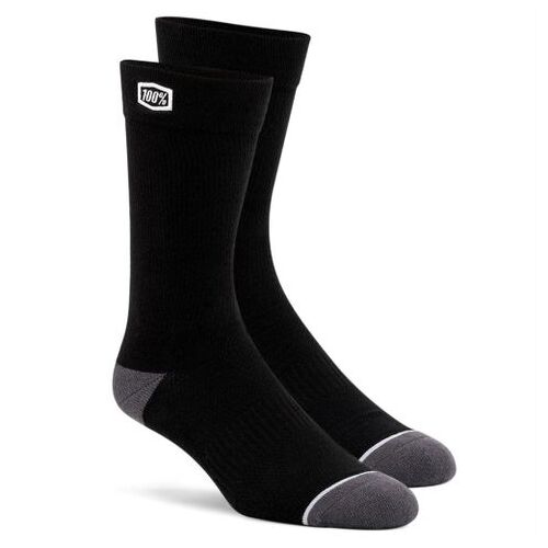100% Casual Solid Black Socks