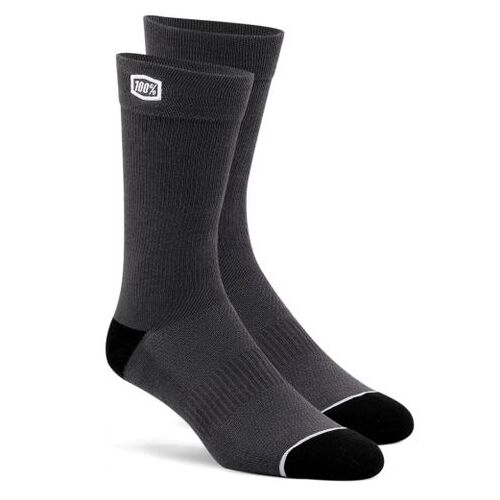 100% Casual Solid Grey Socks