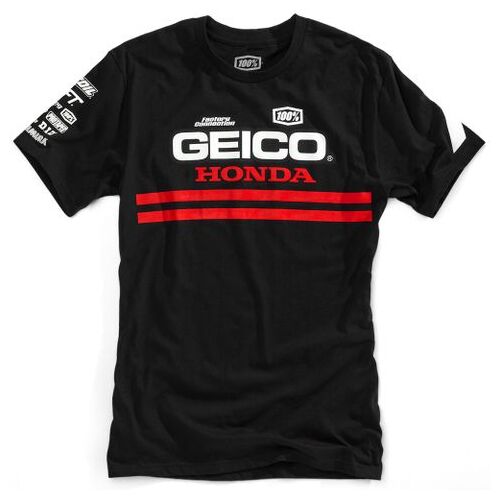 100% Geico Honda Control Black T-Shirt