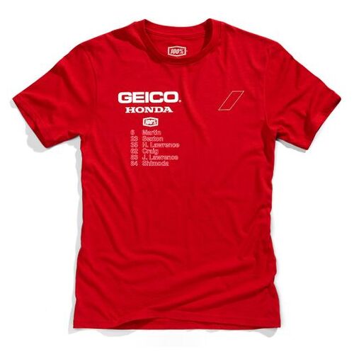 100% Geico Honda Outlier Red T-Shirt