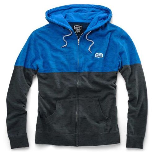 100% Arvius Charcoal/Blue Zip Hoodie