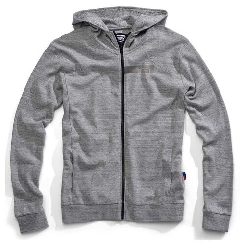 100% Chamber Grey Zip Hoodie