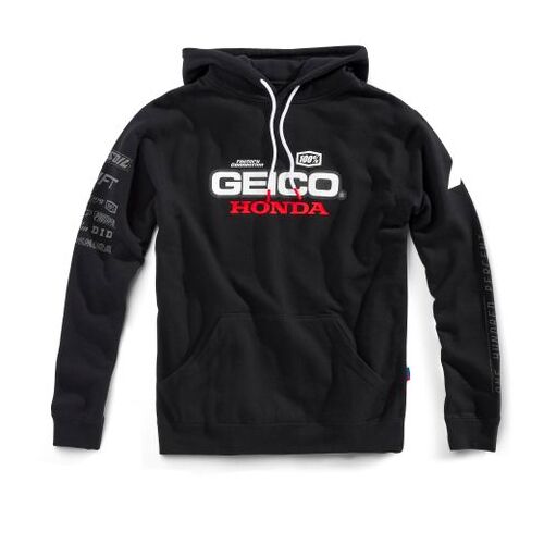 100% Geico Honda Bravo Black Hoodie