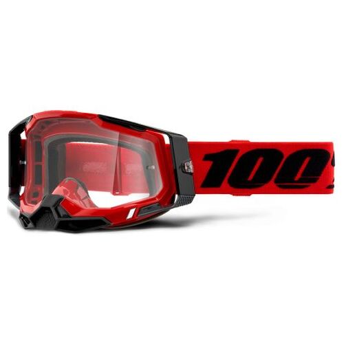 100% Racecraft2 Goggle Red Clear Lens