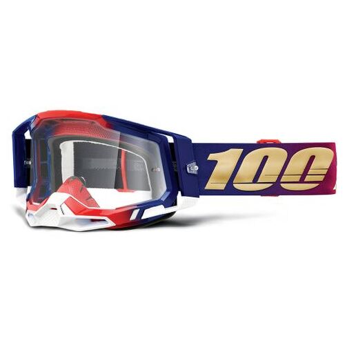 100% Racecraft2 Goggle United Clear Lens