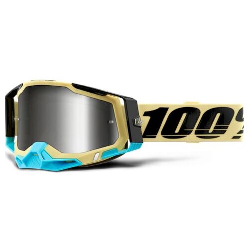 100% Racecraft2 Goggle Airblast Mirror Silver Lens