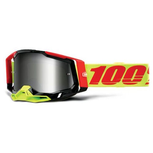 100% Racecraft2 Goggle Wiz Flash Silver Lens