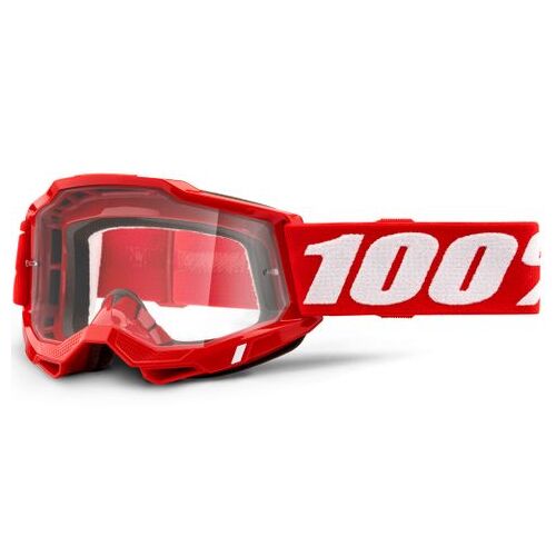 100% Accuri2 Goggle Red Clear Lens