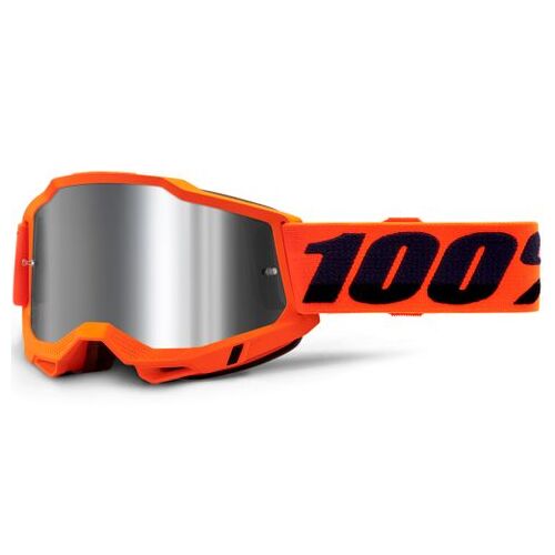 100% Accuri2 Goggle Orange Mirror Silver Lens